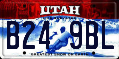 UT license plate B249BL