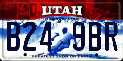 UT license plate B249BR