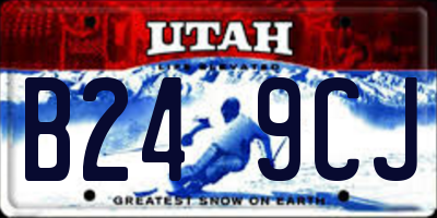 UT license plate B249CJ