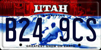 UT license plate B249CS