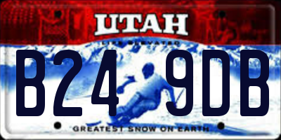 UT license plate B249DB