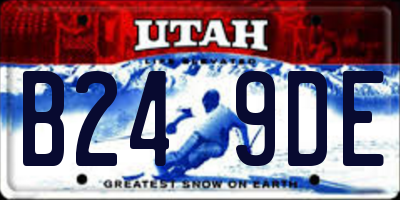 UT license plate B249DE