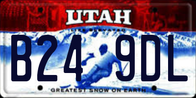 UT license plate B249DL