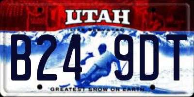 UT license plate B249DT