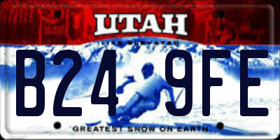 UT license plate B249FE