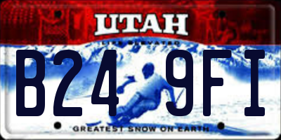 UT license plate B249FI
