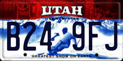 UT license plate B249FJ