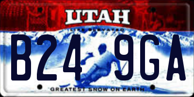 UT license plate B249GA