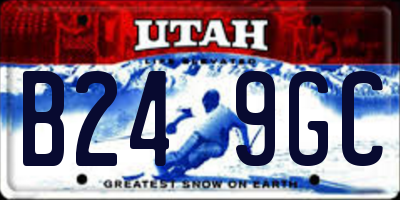 UT license plate B249GC