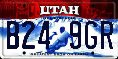 UT license plate B249GR