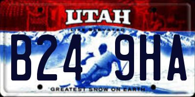 UT license plate B249HA