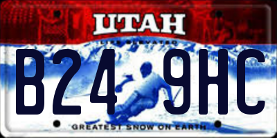 UT license plate B249HC