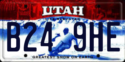 UT license plate B249HE