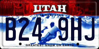 UT license plate B249HJ