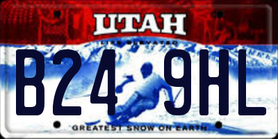 UT license plate B249HL