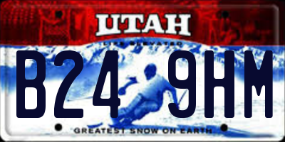 UT license plate B249HM