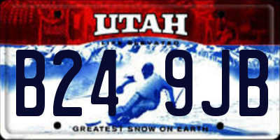 UT license plate B249JB