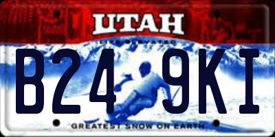 UT license plate B249KI