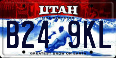 UT license plate B249KL