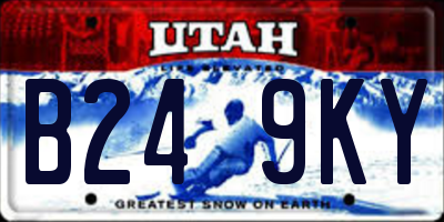 UT license plate B249KY