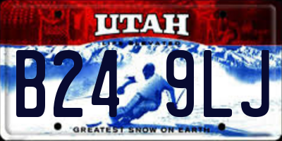 UT license plate B249LJ