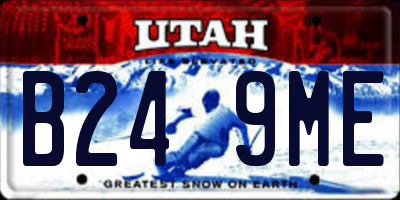 UT license plate B249ME