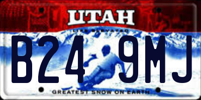 UT license plate B249MJ