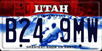 UT license plate B249MW