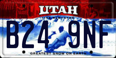 UT license plate B249NF