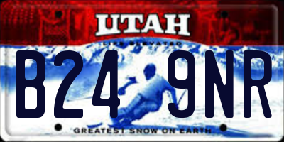 UT license plate B249NR
