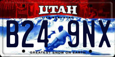 UT license plate B249NX