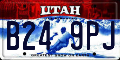 UT license plate B249PJ