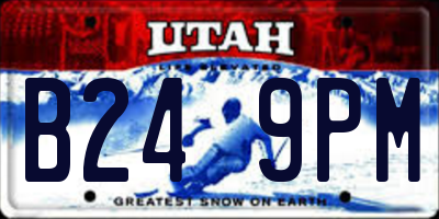 UT license plate B249PM