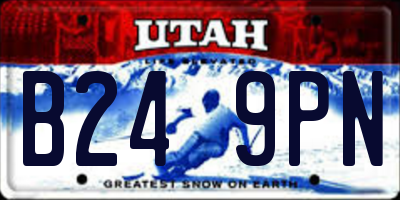 UT license plate B249PN