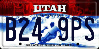 UT license plate B249PS