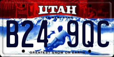 UT license plate B249QC