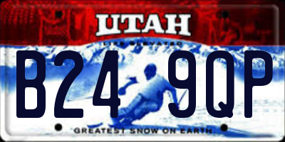 UT license plate B249QP