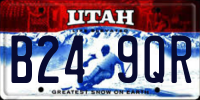 UT license plate B249QR