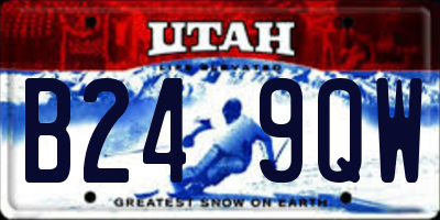 UT license plate B249QW