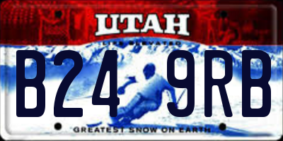 UT license plate B249RB