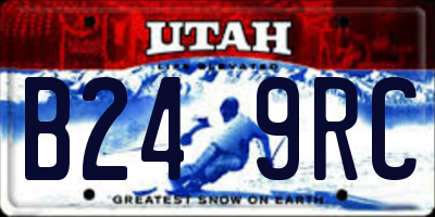 UT license plate B249RC