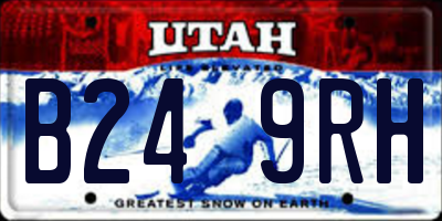 UT license plate B249RH