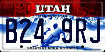 UT license plate B249RJ