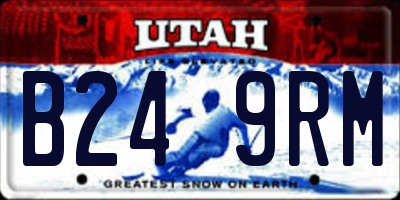 UT license plate B249RM