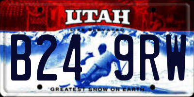 UT license plate B249RW