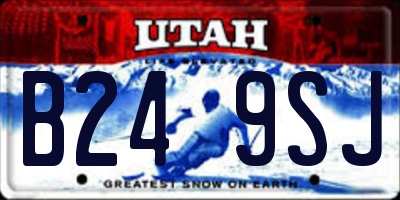 UT license plate B249SJ