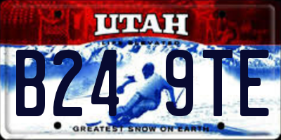 UT license plate B249TE