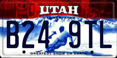 UT license plate B249TL