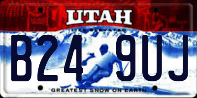 UT license plate B249UJ