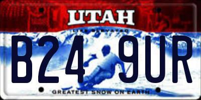 UT license plate B249UR